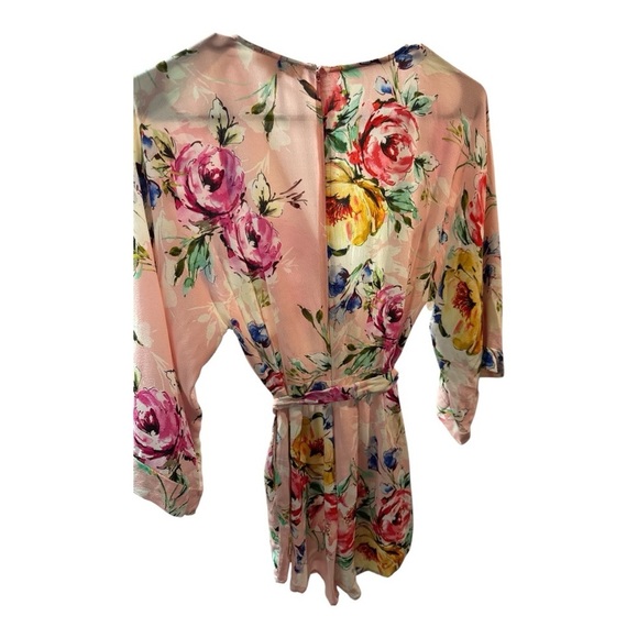 YUMI KIM Lotus Romper in Lovers Bouquet Pink Romantic Floral Lightweight Sz XS - Picture 5 of 9